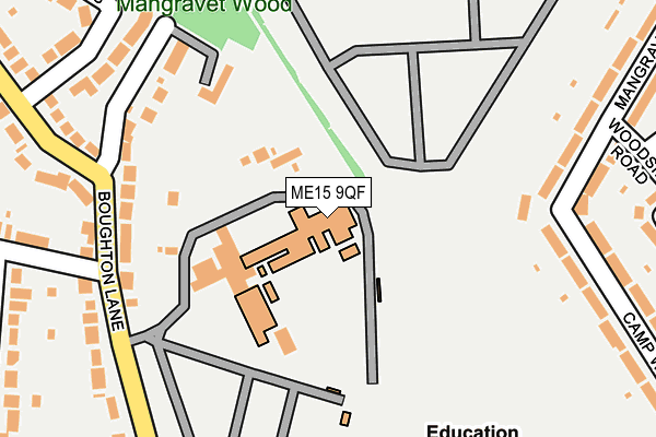 ME15 9QF map - OS OpenMap – Local (Ordnance Survey) ME15 9QF map - OS OpenMap – Local (Ordnance Survey)