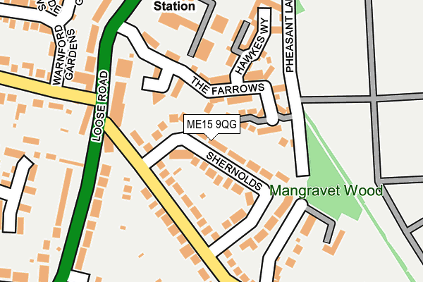 ME15 9QG map - OS OpenMap – Local (Ordnance Survey) ME15 9QG map - OS OpenMap – Local (Ordnance Survey)