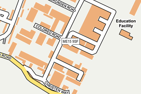 ME15 9SF map - OS OpenMap – Local (Ordnance Survey) ME15 9SF map - OS OpenMap – Local (Ordnance Survey)