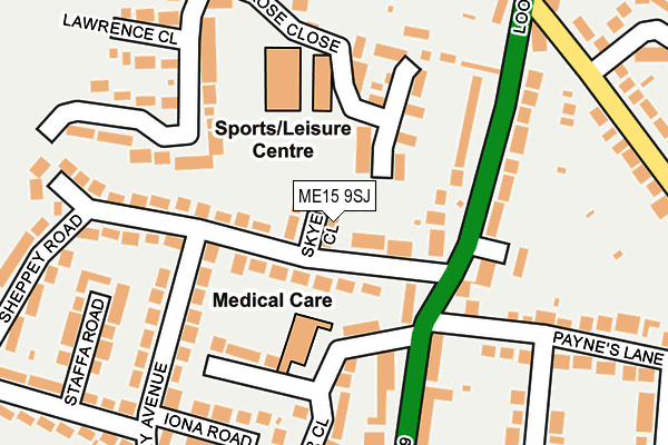ME15 9SJ map - OS OpenMap – Local (Ordnance Survey)