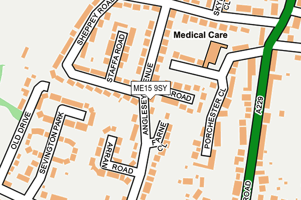 ME15 9SY map - OS OpenMap – Local (Ordnance Survey) ME15 9SY map - OS OpenMap – Local (Ordnance Survey)