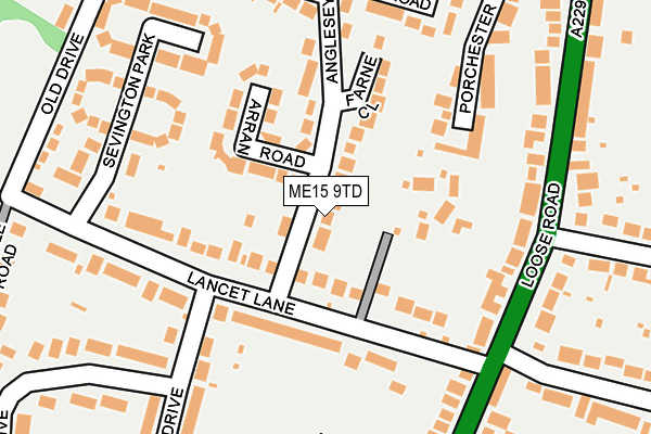 ME15 9TD map - OS OpenMap – Local (Ordnance Survey) ME15 9TD map - OS OpenMap – Local (Ordnance Survey)