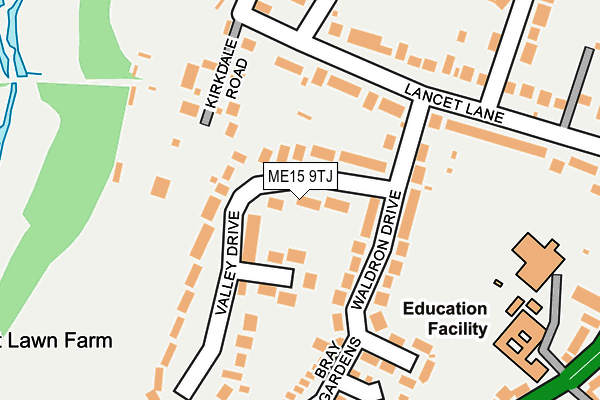ME15 9TJ map - OS OpenMap – Local (Ordnance Survey) ME15 9TJ map - OS OpenMap – Local (Ordnance Survey)