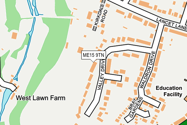 ME15 9TN map - OS OpenMap – Local (Ordnance Survey) ME15 9TN map - OS OpenMap – Local (Ordnance Survey)