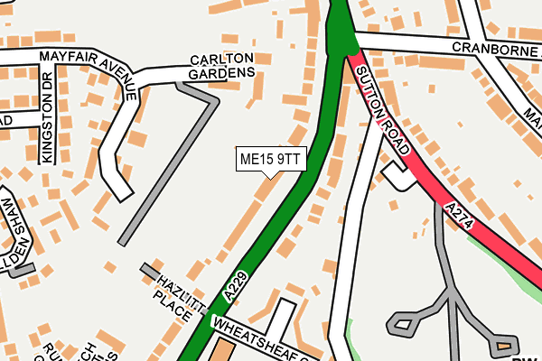 ME15 9TT map - OS OpenMap – Local (Ordnance Survey) ME15 9TT map - OS OpenMap – Local (Ordnance Survey)