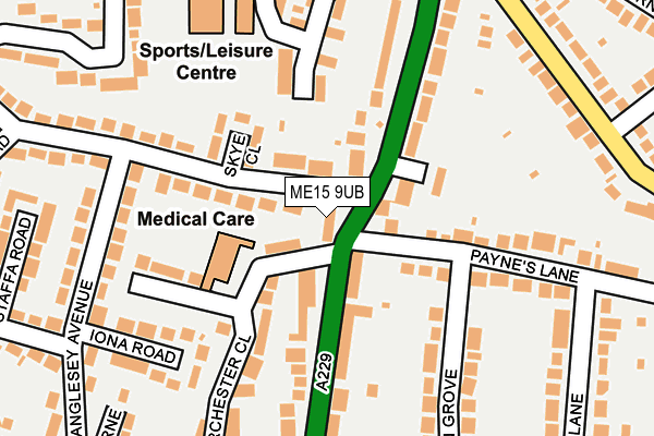 ME15 9UB map - OS OpenMap – Local (Ordnance Survey) ME15 9UB map - OS OpenMap – Local (Ordnance Survey)