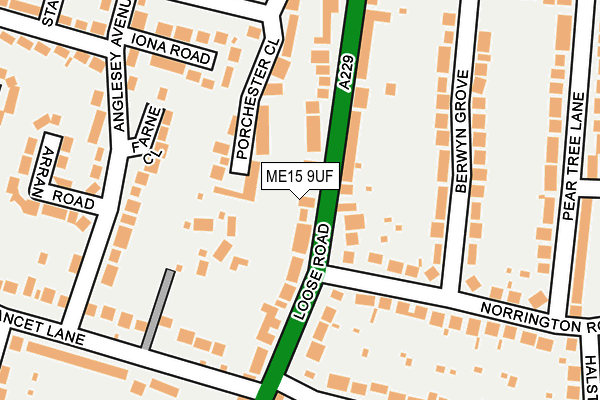 ME15 9UF map - OS OpenMap – Local (Ordnance Survey) ME15 9UF map - OS OpenMap – Local (Ordnance Survey)