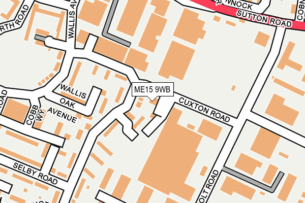 ME15 9WB map - OS OpenMap – Local (Ordnance Survey) ME15 9WB map - OS OpenMap – Local (Ordnance Survey)