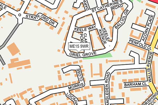 ME15 9WR map - OS OpenMap – Local (Ordnance Survey) ME15 9WR map - OS OpenMap – Local (Ordnance Survey)