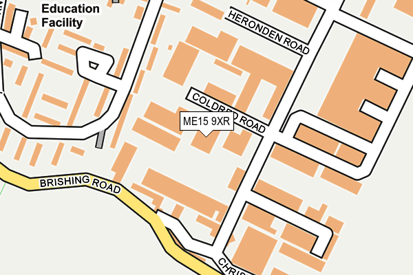 ME15 9XR map - OS OpenMap – Local (Ordnance Survey) ME15 9XR map - OS OpenMap – Local (Ordnance Survey)