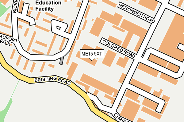ME15 9XT map - OS OpenMap – Local (Ordnance Survey) ME15 9XT map - OS OpenMap – Local (Ordnance Survey)