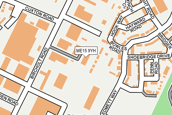 ME15 9YH map - OS OpenMap – Local (Ordnance Survey)