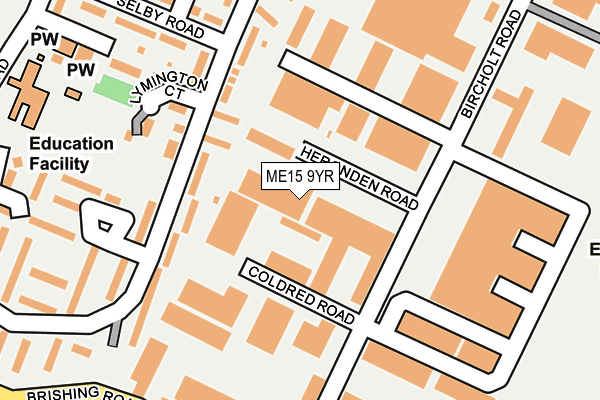 ME15 9YR map - OS OpenMap – Local (Ordnance Survey) ME15 9YR map - OS OpenMap – Local (Ordnance Survey)