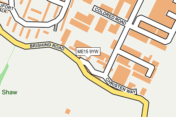 ME15 9YW map - OS OpenMap – Local (Ordnance Survey) ME15 9YW map - OS OpenMap – Local (Ordnance Survey)