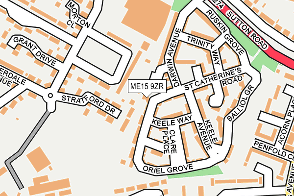 ME15 9ZR map - OS OpenMap – Local (Ordnance Survey) ME15 9ZR map - OS OpenMap – Local (Ordnance Survey)