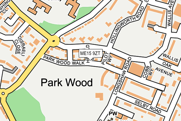 ME15 9ZT map - OS OpenMap – Local (Ordnance Survey)