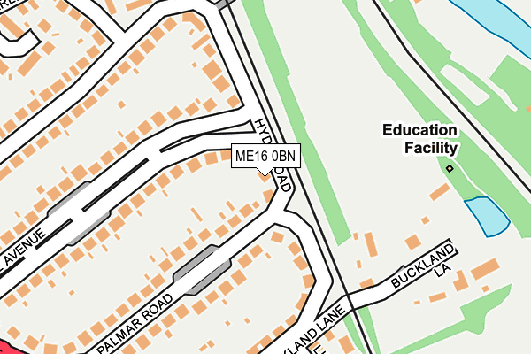 ME16 0BN map - OS OpenMap – Local (Ordnance Survey) ME16 0BN map - OS OpenMap – Local (Ordnance Survey)
