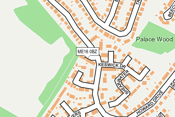 ME16 0BZ map - OS OpenMap – Local (Ordnance Survey) ME16 0BZ map - OS OpenMap – Local (Ordnance Survey)