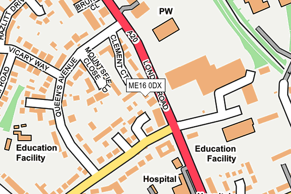 ME16 0DX map - OS OpenMap – Local (Ordnance Survey) ME16 0DX map - OS OpenMap – Local (Ordnance Survey)