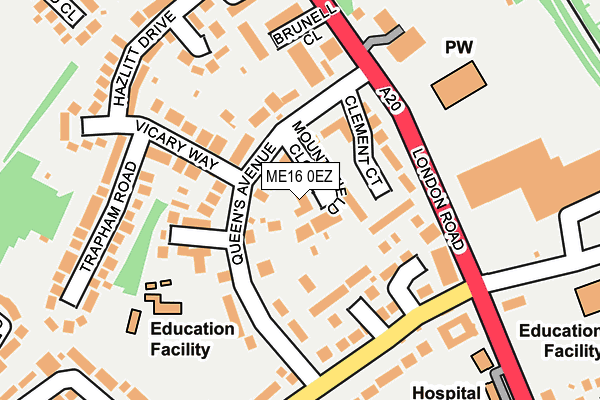 ME16 0EZ map - OS OpenMap – Local (Ordnance Survey) ME16 0EZ map - OS OpenMap – Local (Ordnance Survey)