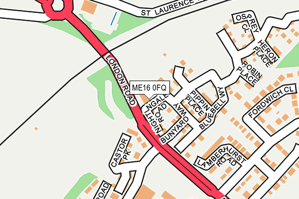 ME16 0FQ map - OS OpenMap – Local (Ordnance Survey) ME16 0FQ map - OS OpenMap – Local (Ordnance Survey)