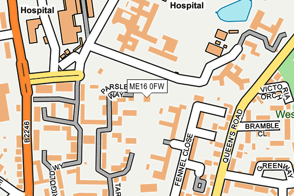 ME16 0FW map - OS OpenMap – Local (Ordnance Survey) ME16 0FW map - OS OpenMap – Local (Ordnance Survey)