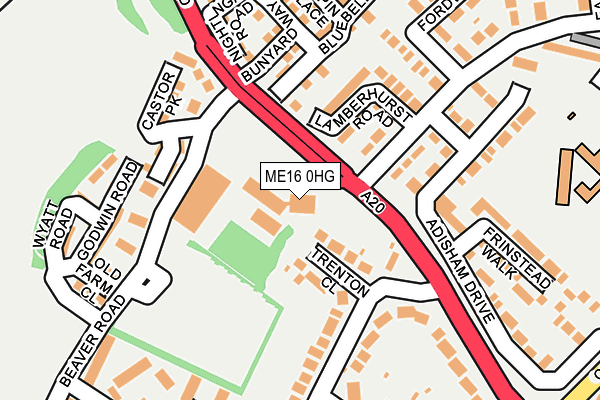 ME16 0HG map - OS OpenMap – Local (Ordnance Survey) ME16 0HG map - OS OpenMap – Local (Ordnance Survey)
