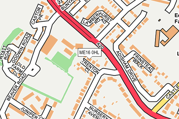 ME16 0HL map - OS OpenMap – Local (Ordnance Survey)