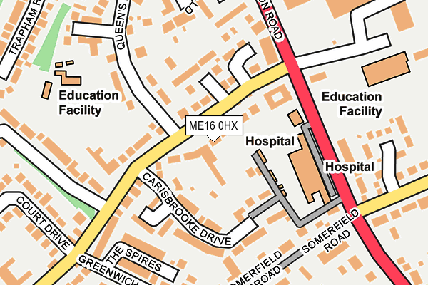 ME16 0HX map - OS OpenMap – Local (Ordnance Survey) ME16 0HX map - OS OpenMap – Local (Ordnance Survey)
