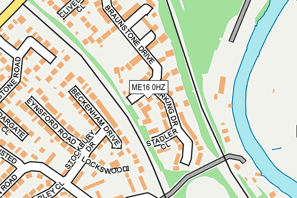 ME16 0HZ map - OS OpenMap – Local (Ordnance Survey) ME16 0HZ map - OS OpenMap – Local (Ordnance Survey)