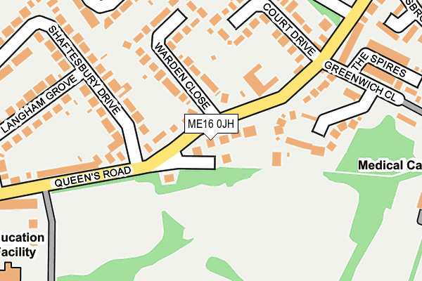 ME16 0JH map - OS OpenMap – Local (Ordnance Survey) ME16 0JH map - OS OpenMap – Local (Ordnance Survey)