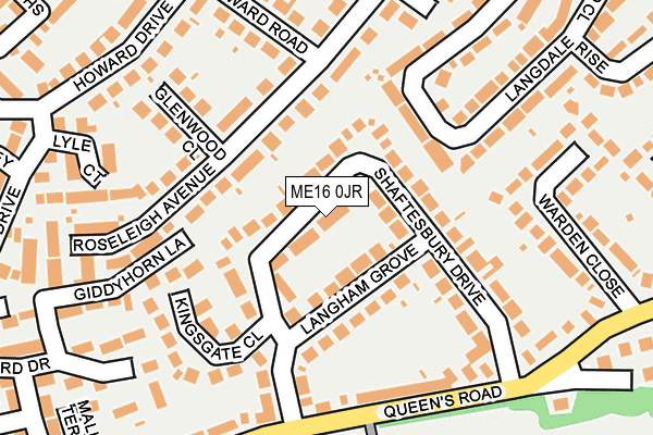 ME16 0JR map - OS OpenMap – Local (Ordnance Survey) ME16 0JR map - OS OpenMap – Local (Ordnance Survey)