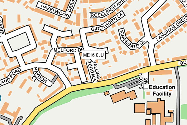 ME16 0JU map - OS OpenMap – Local (Ordnance Survey) ME16 0JU map - OS OpenMap – Local (Ordnance Survey)