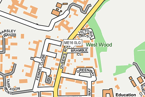 ME16 0LG map - OS OpenMap – Local (Ordnance Survey) ME16 0LG map - OS OpenMap – Local (Ordnance Survey)