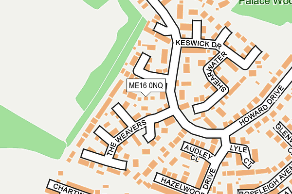 ME16 0NQ map - OS OpenMap – Local (Ordnance Survey)