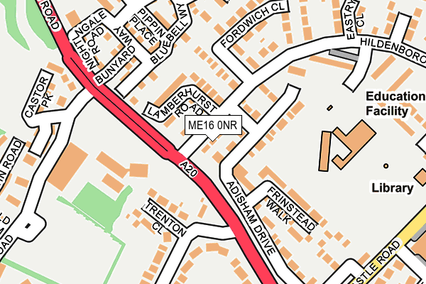 ME16 0NR map - OS OpenMap – Local (Ordnance Survey) ME16 0NR map - OS OpenMap – Local (Ordnance Survey)