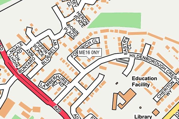 ME16 0NY map - OS OpenMap – Local (Ordnance Survey) ME16 0NY map - OS OpenMap – Local (Ordnance Survey)