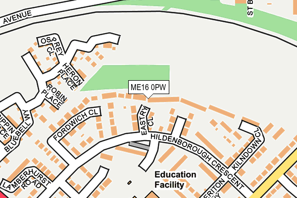ME16 0PW map - OS OpenMap – Local (Ordnance Survey) ME16 0PW map - OS OpenMap – Local (Ordnance Survey)