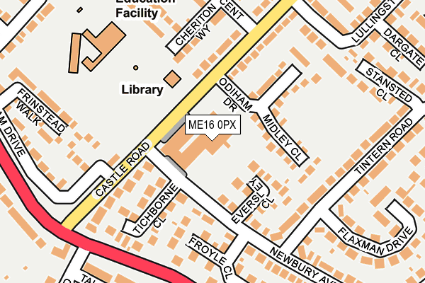 ME16 0PX map - OS OpenMap – Local (Ordnance Survey) ME16 0PX map - OS OpenMap – Local (Ordnance Survey)
