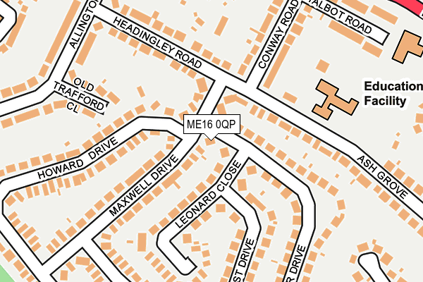 ME16 0QP map - OS OpenMap – Local (Ordnance Survey) ME16 0QP map - OS OpenMap – Local (Ordnance Survey)