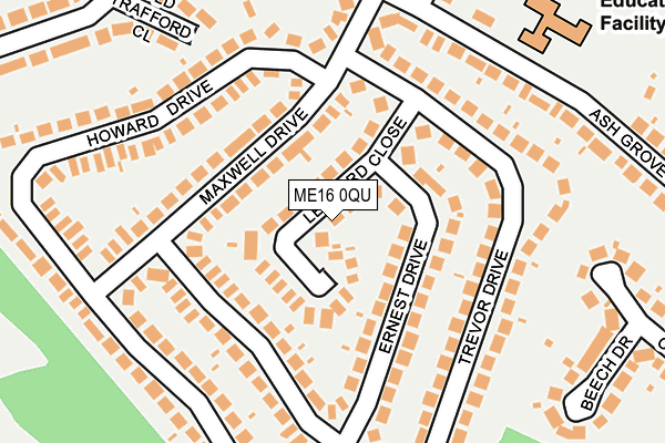 ME16 0QU map - OS OpenMap – Local (Ordnance Survey)