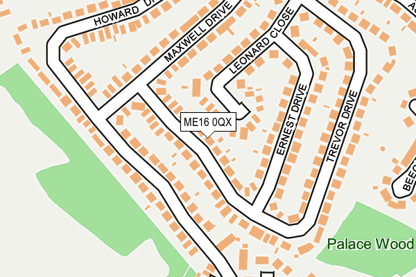 ME16 0QX map - OS OpenMap – Local (Ordnance Survey) ME16 0QX map - OS OpenMap – Local (Ordnance Survey)
