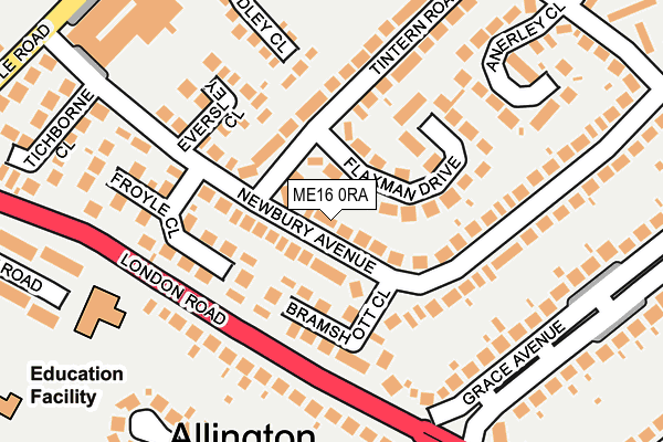 ME16 0RA map - OS OpenMap – Local (Ordnance Survey) ME16 0RA map - OS OpenMap – Local (Ordnance Survey)