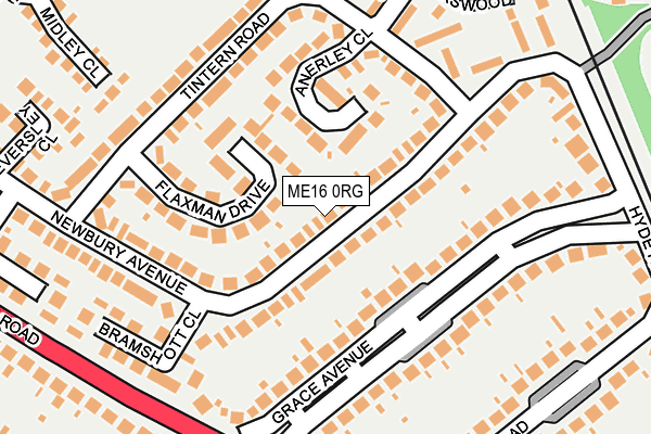 ME16 0RG map - OS OpenMap – Local (Ordnance Survey) ME16 0RG map - OS OpenMap – Local (Ordnance Survey)
