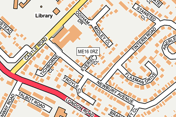 ME16 0RZ map - OS OpenMap – Local (Ordnance Survey) ME16 0RZ map - OS OpenMap – Local (Ordnance Survey)