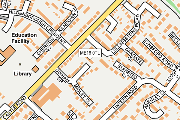 ME16 0TL map - OS OpenMap – Local (Ordnance Survey) ME16 0TL map - OS OpenMap – Local (Ordnance Survey)
