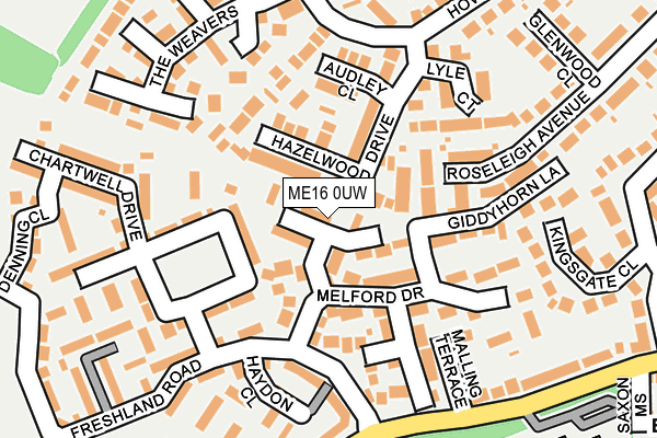 ME16 0UW map - OS OpenMap – Local (Ordnance Survey) ME16 0UW map - OS OpenMap – Local (Ordnance Survey)