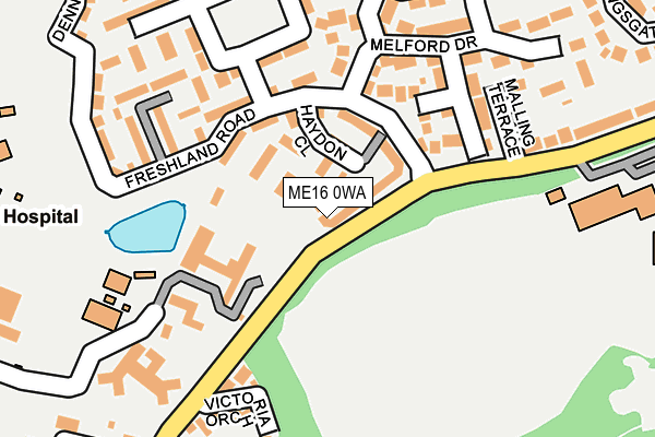 ME16 0WA map - OS OpenMap – Local (Ordnance Survey) ME16 0WA map - OS OpenMap – Local (Ordnance Survey)