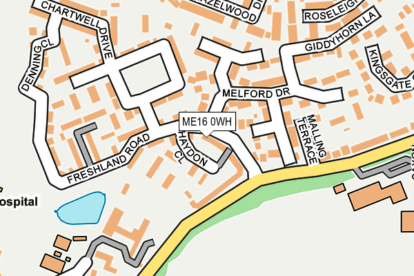 ME16 0WH map - OS OpenMap – Local (Ordnance Survey) ME16 0WH map - OS OpenMap – Local (Ordnance Survey)