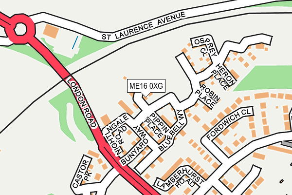 ME16 0XG map - OS OpenMap – Local (Ordnance Survey) ME16 0XG map - OS OpenMap – Local (Ordnance Survey)